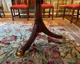 Maitland-Smith dining table & 8 Chippendale-style chairs