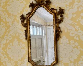 18th c. Venetian mirror 37"h x 18.5"w