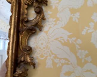 18th c. Venetian mirror 37"h x 18.5"w