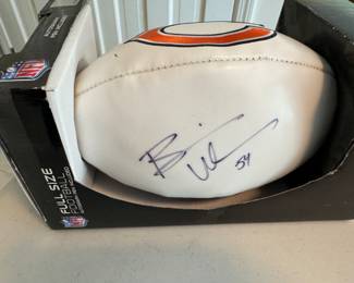 Brian Urlacher signed football