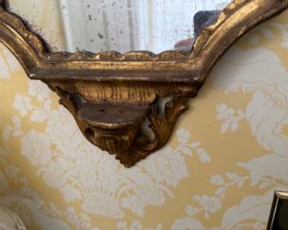 18th c. Venetian mirror 37"h x 18.5"w