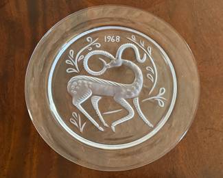 Lalique 1968 plate 8.5”
