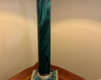 Frederick Copper malachite style  lamp    35"h