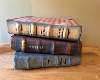 Fun, oversize, papier mache books - purchased at the mart