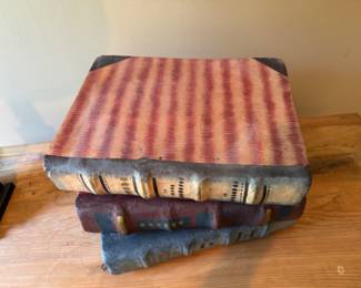 Fun, oversize, papier mache books - purchased at the mart