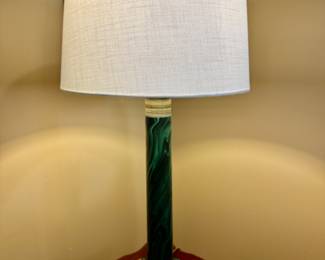 Frederick Copper malachite style  lamp    35"h