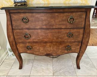 Bombe commode           33"h x 36"w x 17"d