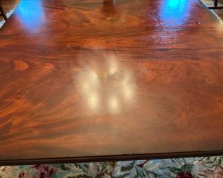 Maitland-Smith dining table & 8 Chippendale-style chairs