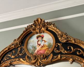 Trumeau-style mirror 41"h x 26"w