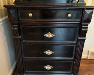 Walter E. Smithe  black chest with display shelves