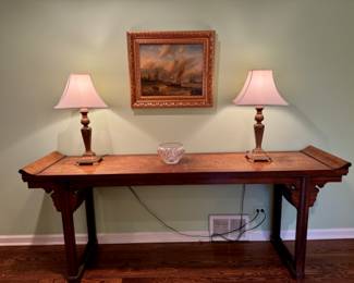 Baker Chinese-style altar table                                               33"h x 84" long x 20"d