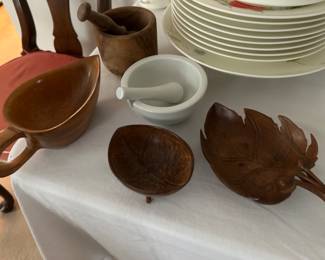 Hand carved wooden bowls