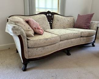 Lovely Antique Sofa with Lovely Carved Wood