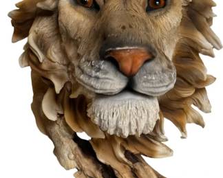 3D Lion Head Statue