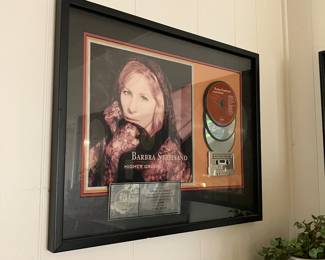 Platinum record album presented to Dorothy Sea Gazeley for her song “Higher Ground” sung by Barbra Streisand, which sold over three million copies 