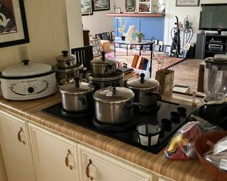 Set of vintage Farberware pots and pans