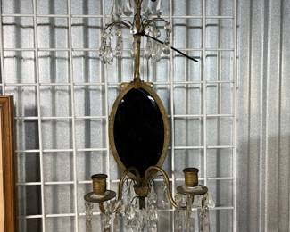 19th C Amethyst Glass and Bronze Sconce $125