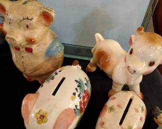 Vintage piggy banks