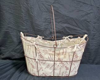 2 Plastic Lined Outdoor Storage Baskets