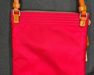 Dooney & Bourke Red Nylon Triple Zip Crossbody