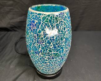 Mosaic Glass Flameless Candle & Lamp