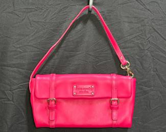 Kate Spade NY Double Buckle Leather Clutch Bag
