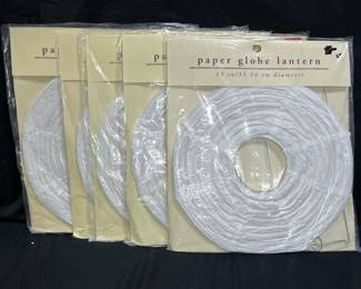New in Pack 5 Pier One Paper Globe Lanterns