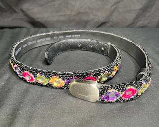 Chico's Mirror Microbeaded Belt
