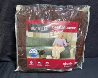 NEW SureFit Casual Chair Cover in Soft Suede