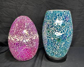 Mosaic Glass Flameless Candle & Lamp