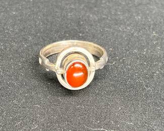 Sterling Silver Citrine Ladies Ring Size 6.5