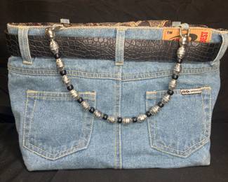 Blue Jeans with Belt Purse