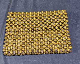 Walborg Wooden Bead Clutch Bag