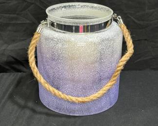 LightScapes Crackled Jar with Flameless Candle