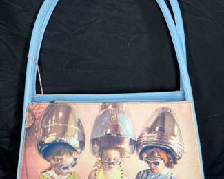 New with Tags Retro "Sister's" Light Blue Handbag