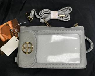  New with Tags Iman Glogal Chic Gray Crossbody