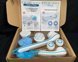 New Spin Spa Facial & Body Brush Set