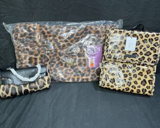 3 New with Tags Leopard Print Bags