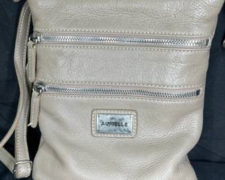Taupe Leather Aurelle Shoulder Bag
