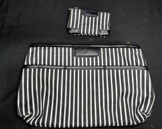 Black Striped Tote & Let it Snow Handbag