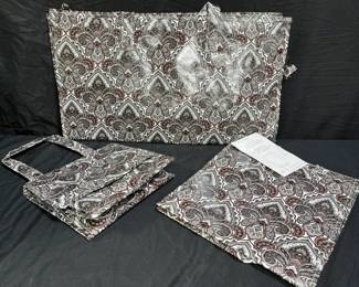 3 New with Tags Valerie Brown/Gray Paisley Bags