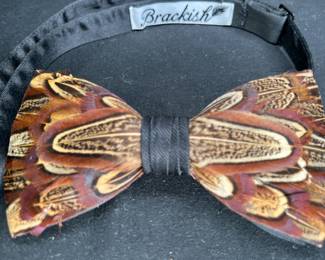 Brackish Original Pheasant Feather Bow Tie