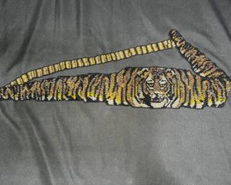 Tiger Microbeaded Belt with Button Closure