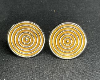 Yves Saint Laurent Concentric Circle Cuff Links