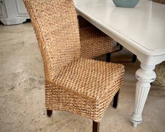 Six sisal/rattan chairs 