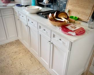 Entire kitchen - cabinets, island, countertops, sink, faucet, etc.