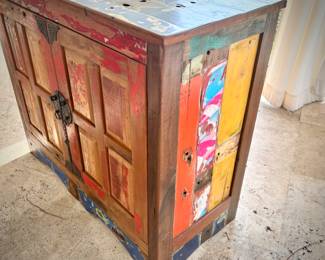 Distressed chest from Washburn Imports with Asian hardware