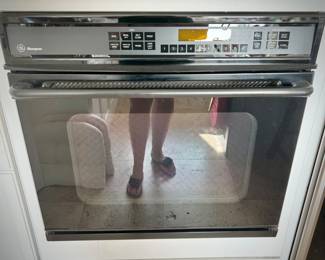 GE Monogram black wall microwave and oven