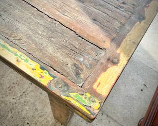 Distressed coffee table from Washburn Imports