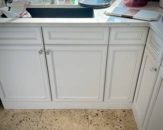 Entire kitchen - cabinets, island, countertops, sink, faucet, etc.